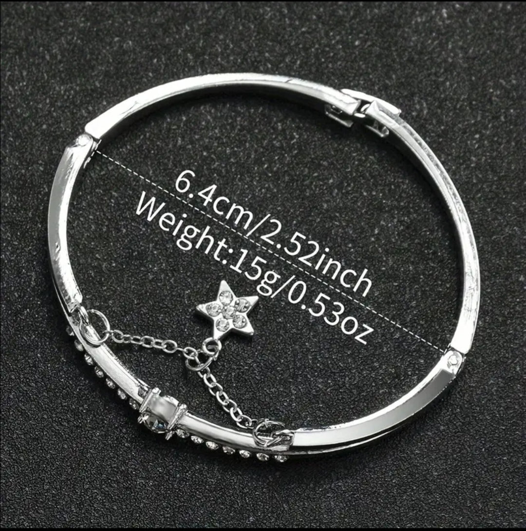 RELOJ+PULSERA ESMERALDA PLATA