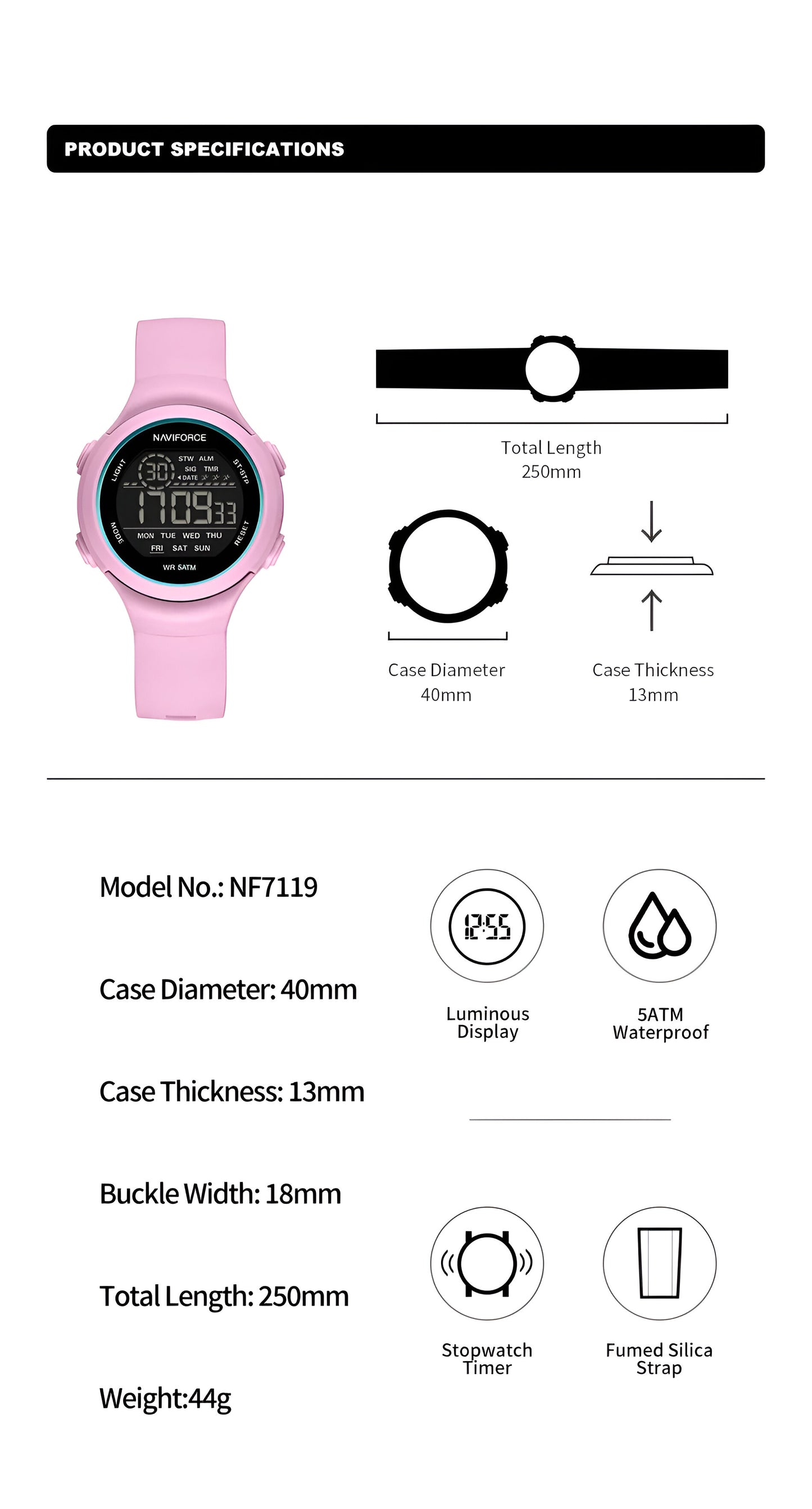 RELOJ NAVIFORCE SPORT DIGITAL