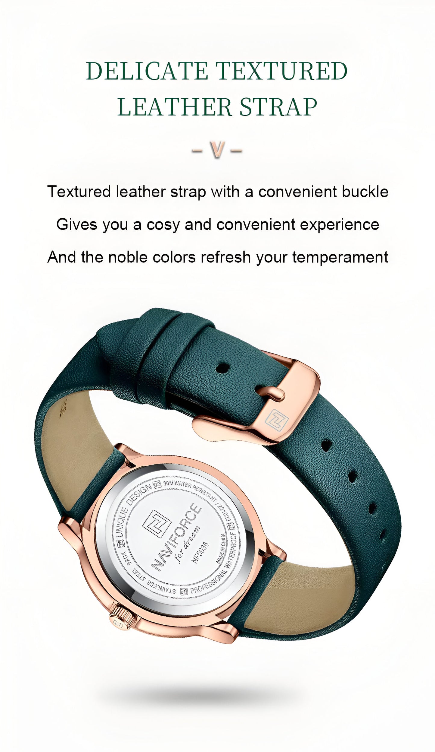 RELOJ NAVIFORCE CASUAL CUERO
